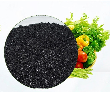 Good price 100% Water Soluble Humic Acid 70% Fertilizer Potassium Humate Powder Shiny Super Grade online